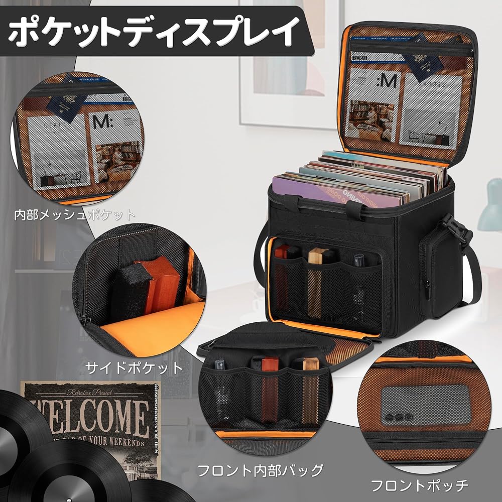 Amazon.co.jp: BQKOZFIN レコードケース lp盤用 長さ34cmx幅